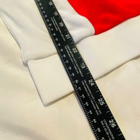 Fila Peloton Color Block Soft Velour Sweatshirt Women Size L Red Black White - Picture 9 of 12